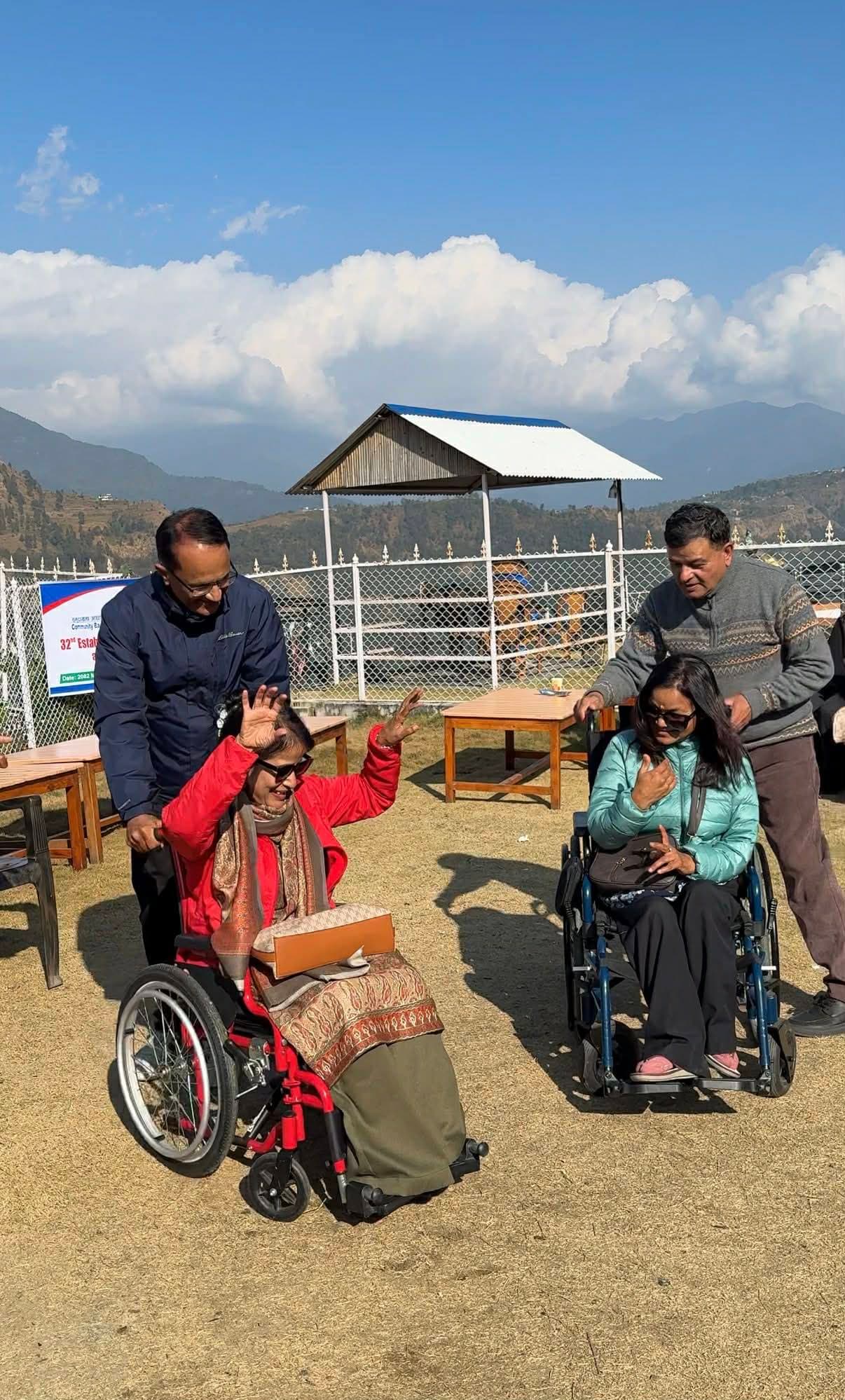 Community members and CBRS staff gathered together in Pokhara